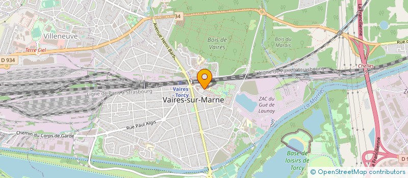localisation de l'entreprise PARC AULNAY LES PEUPLIERS VAIRES SUR MAR à VAIRES-SUR-MARNE