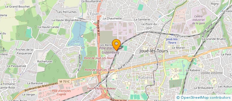 localisation de l'entreprise PARC AUTOMOBILE  JOUE-LES-TOURS