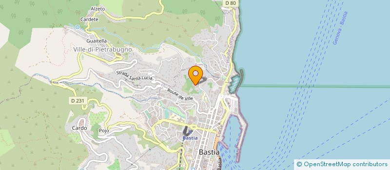localisation de l'entreprise PARC D'ACTIVITES AJACCIO MEZZAVIA à BASTIA