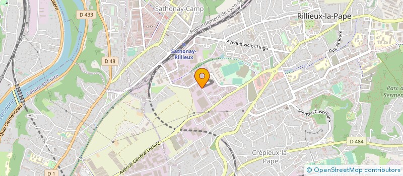 localisation de l'entreprise PARC D'ENTREPRISES RILLIEUX CALUIRE à RILLIEUX-LA-PAPE