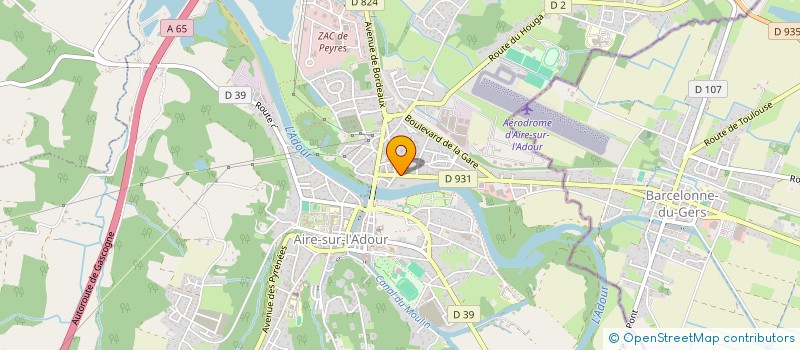 localisation de l'entreprise PARC DE LOISIRS DE LA GIOULE  AIRE-SUR-L ADOUR