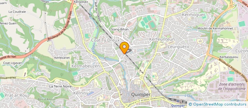 localisation de l'entreprise PARC EN BRETAGNE (PROMOTION DE L'ART ET DE LA CULTURE EN BRETAGNE) à QUIMPER