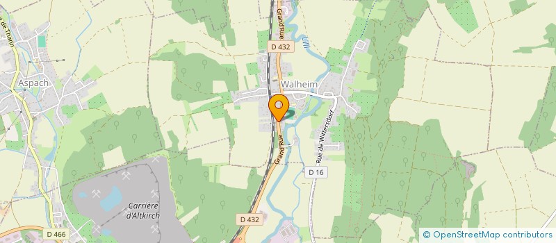 localisation de l'entreprise PARC ENTREPRISES  WALHEIM