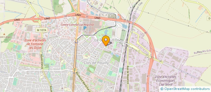 localisation de l'entreprise PARC EOLIEN DES LAVIERES  DIJON