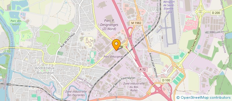localisation de l'entreprise PARC GIRINON à ANDREZIEUX-BOUTHEON