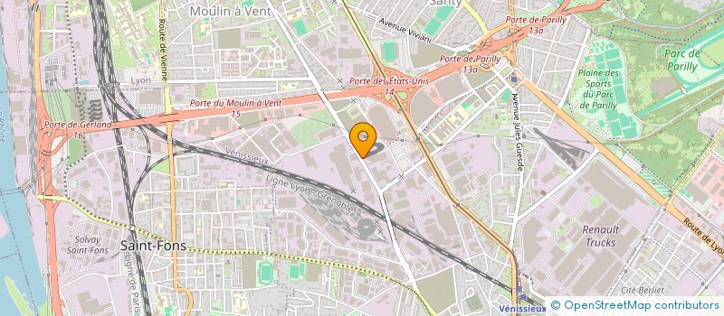 localisation de l'entreprise PARC L2E  VENISSIEUX