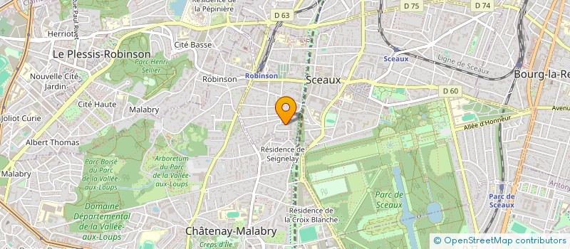 localisation de l'entreprise PARC LAVALLEE  SCEAUX