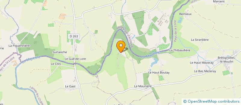 localisation de l'entreprise PARC MAYENNE  LE HOUSSEAU-BRETIGNOLLES