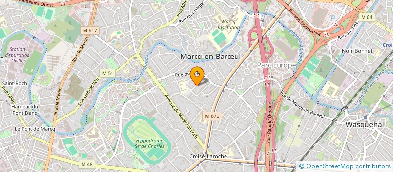 localisation de l'entreprise PARC NORD IMMOBILIER à MARCQ-EN-BARŒUL