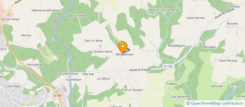 localisation de l'entreprise PARC VRAS  PRIZIAC