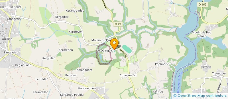 localisation de l'entreprise PARC ZOOLOGIQUE DU QUINQUIS  CLOHARS-CARNOET