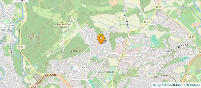 localisation de l'entreprise PARCANESTH  CLAPIERS