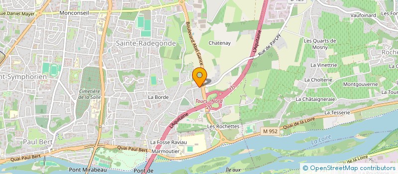 localisation de l'entreprise PARCAY  TOURS