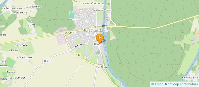 localisation de l'entreprise PARCE VIT L'AGE  PARCE-SUR-SARTHE