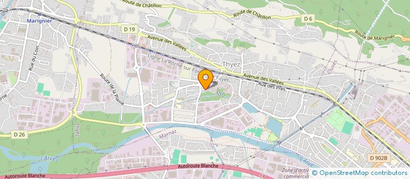 localisation de l'entreprise PARCEVAUX  THYEZ