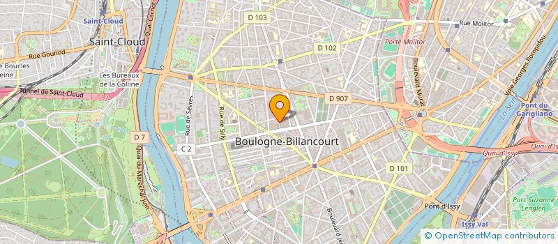 localisation de l'entreprise PARCHAMP  BOULOGNE-BILLANCOURT