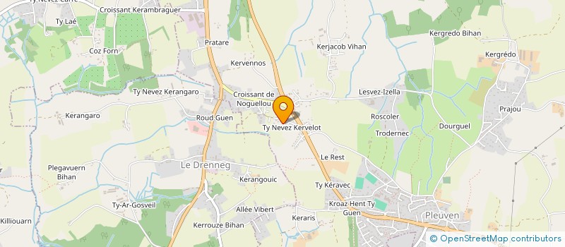 localisation de l'entreprise PARCHARO  PLEUVEN