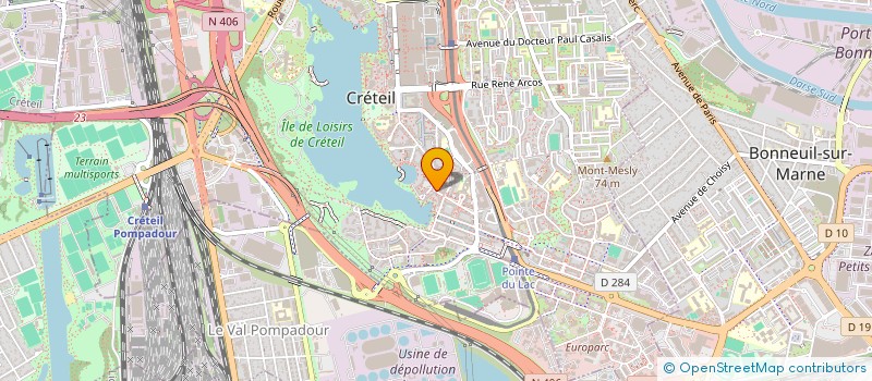 localisation de l'entreprise PARCLABEL à CRETEIL