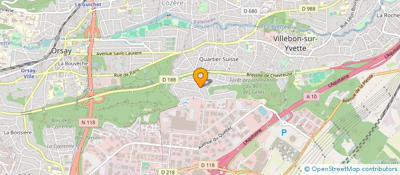 localisation de l'entreprise PARCOURIUM à VILLEBON-SUR-YVETTE