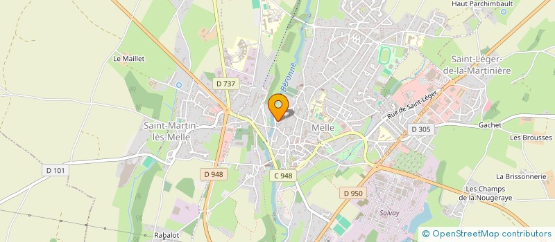 localisation de l'entreprise PARCOURS à MELLE