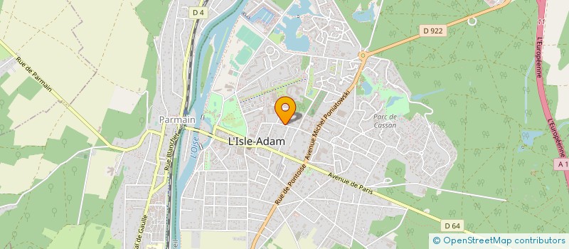 localisation de l'entreprise PARCOURS ASP à L'ISLE-ADAM