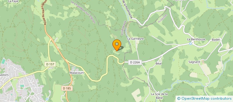 localisation de l'entreprise PARCOURS AVENTURE ATTRACTION LOISIRS... à LE CHAMBON-SUR-LIGNON