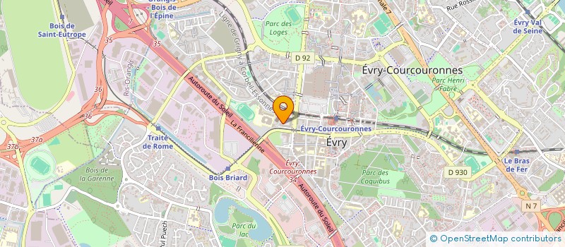 localisation de l'entreprise PARCOURS BONKOUKOU  EVRY-COURCOURONNES