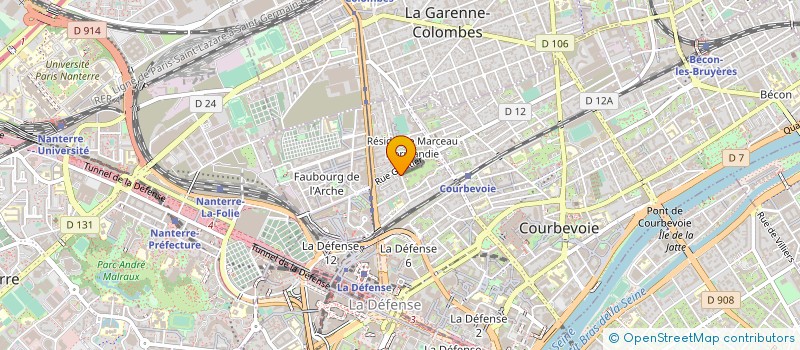 localisation de l'entreprise PARCOURS-G à COURBEVOIE