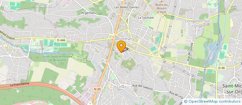 localisation de l'entreprise PARCOURS JEUNES POUR L EMPLOI à MONTLHERY