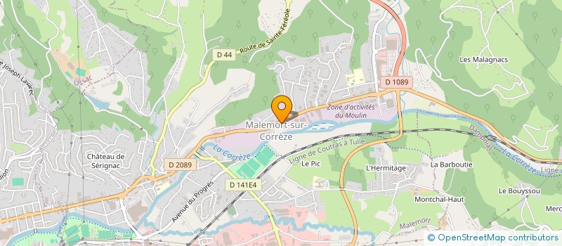 localisation de l'entreprise PARCOURS SANTE CORREZE à MALEMORT