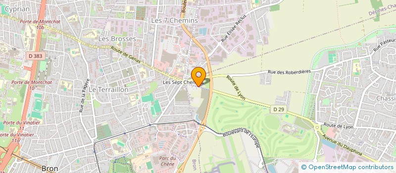 localisation de l'entreprise PARCS ALPES  CHASSIEU