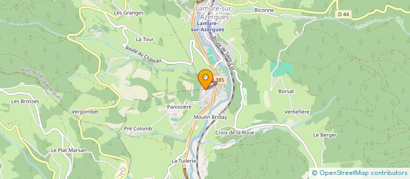 localisation de l'entreprise PARCS ET FORETS SERVICES à LAMURE-SUR-AZERGUES
