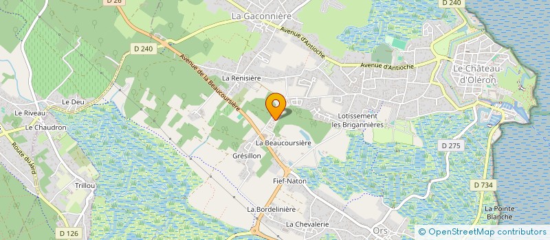 localisation de l'entreprise PARCS ET JARDINS ANDROIN à LE CHATEAU-D'OLERON