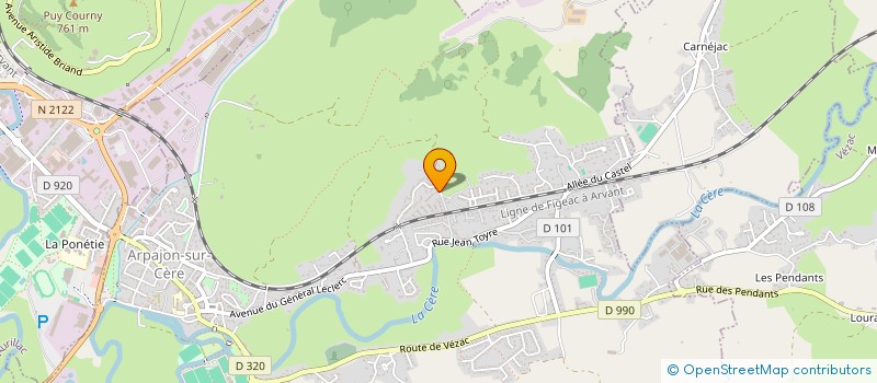localisation de l'entreprise PARCS ET JARDINS DE LA CERE SERVICES à ARPAJON-SUR-CERE