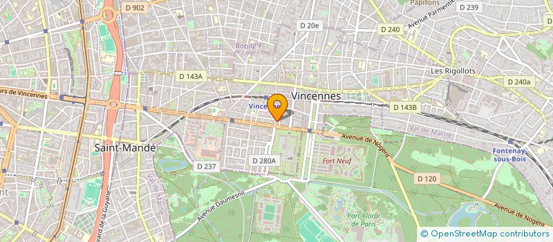 localisation de l'entreprise PARDEL BATIMENT  VINCENNES