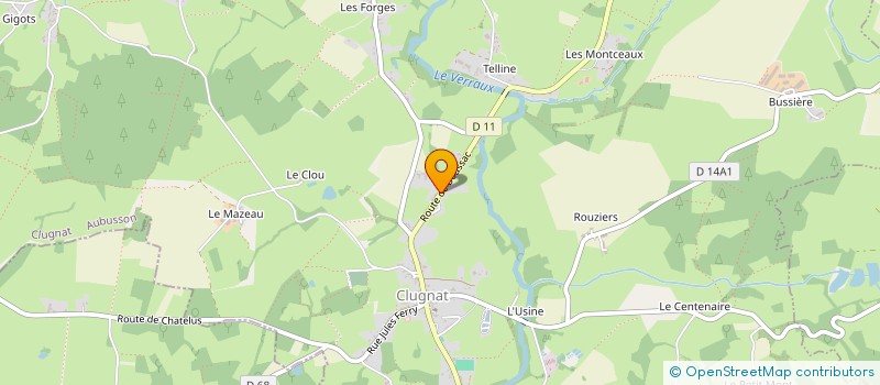 localisation de l'entreprise PARDOUX BOIS à CLUGNAT
