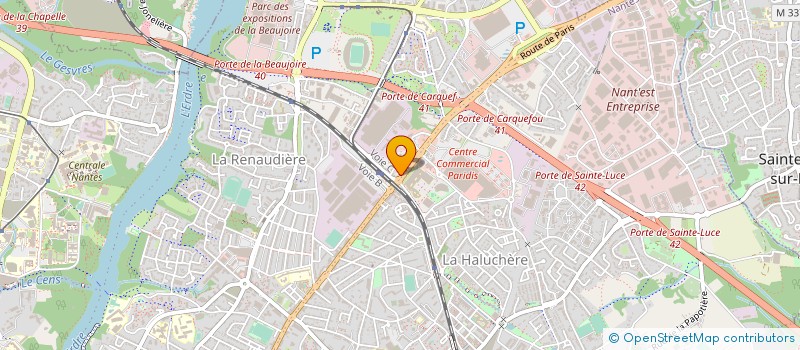 localisation de l'entreprise PARE BRISE à NANTES