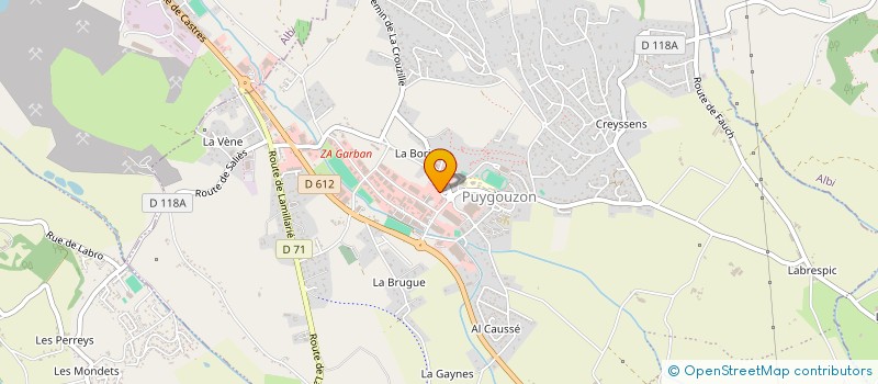 localisation de l'entreprise PARE BRISE ALBI  PUYGOUZON