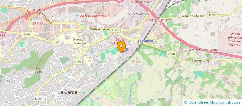 localisation de l'entreprise PARE BRISE ASSISTANCE à LA GARDE