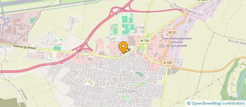 localisation de l'entreprise PARE BRISE CLERMONT-FERRAND SAS à LEMPDES