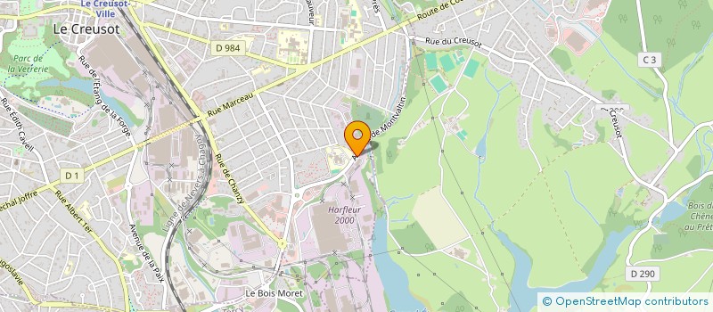 localisation de l'entreprise PARE BRISE FRANCE PLUS à LE CREUSOT