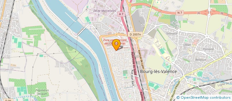 localisation de l'entreprise PARE BRISE RHONE à BOURG-LES-VALENCE