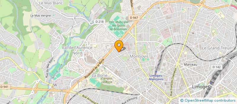 localisation de l'entreprise PAREL à LIMOGES