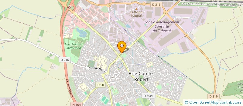 localisation de l'entreprise PARENTS ACTIFS CLAUDE TOURNIER ET ALENTOUR  BRIE-COMTE-ROBERT