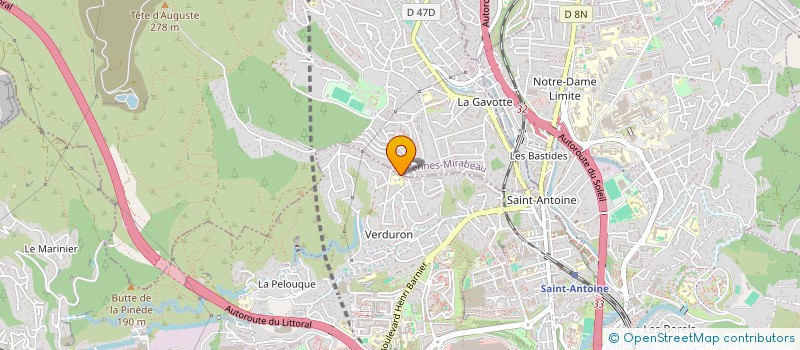 localisation de l'entreprise PARENTS D ELEVES DE L ECOLE ELEMENTAIRE DE VERDURON HAUT à MARSEILLE