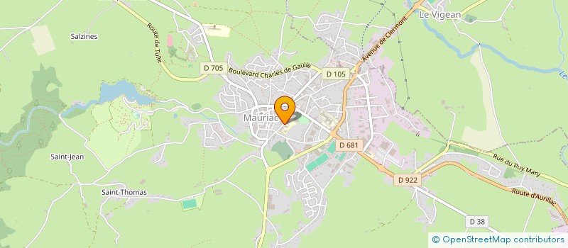 localisation de l'entreprise PARENTS D ELEVES DE L ECOLE JULES FERRY à MAURIAC