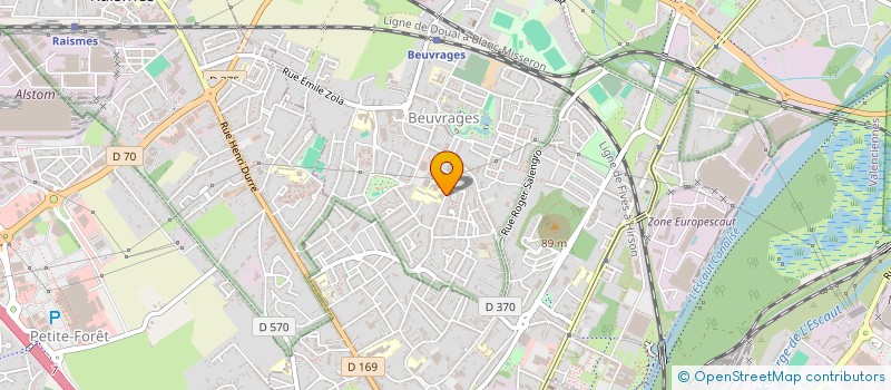 localisation de l'entreprise PARENTS D'ELEVES DE L'ECOLE PRIMAIRE PAUL LANGEVIN  BEUVRAGES