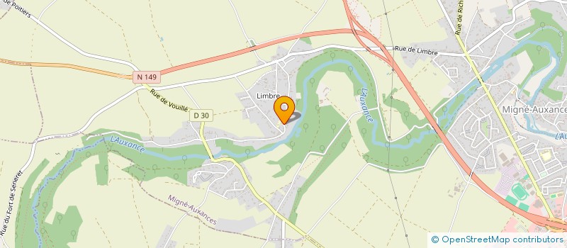 localisation de l'entreprise PARENTS D ELEVES ET AMIS DE L ECOLE DE LIMBRE à MIGNE-AUXANCES