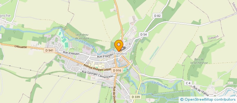 localisation de l'entreprise PARENTS D'ELEVES INDEPENDANTS DU GROUPE SCOLAIRE SAINT EXUPERY ET DU COLLEGE PIERRE CUALLACCI DE FREVENT  FREVENT