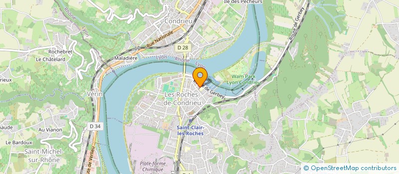 localisation de l'entreprise PARENTS ELEV ENSEIG LIBRE ECOL SAINT NICOLAS  LES ROCHES-DE-CONDRIEU